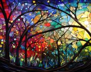 Abstract art with a pop of color