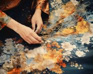 Batik craft in progress