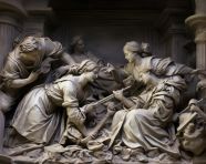 Detailed grisaille craft illustration