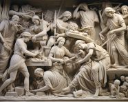 Grisaille craft on a white background