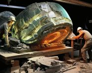 A photo of a lapidary craft