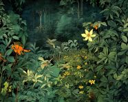 Green verdure tapestry