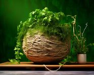 Plant hanging in air