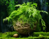 A photo of a kokedama craft