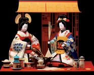 Traditional japanese hina dolls