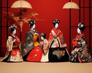 Beautiful hina dolls for hinamatsuri
