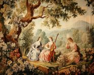 Aubusson tapestry craft in progress