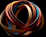 Bentwood craft on a black background