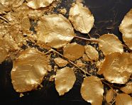 Gold leafing on wood