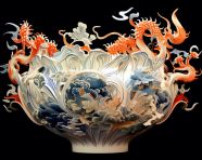 Cibulak porcelain vase