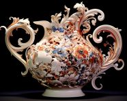 Polish cibulak porcelain craft