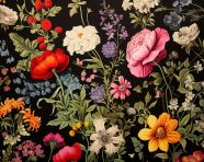 Millefleurs tapestry wall hanging