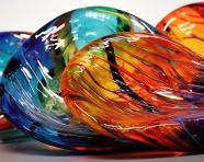 Landscape fused glass art