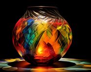 Graal glass sculpture