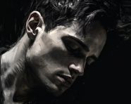 Black and white man portrait illustration