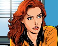 Indulgent female pop art style fashion illustration