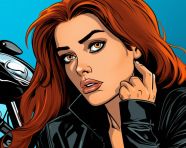 Indulgently stylish female pop art illustration