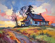 Gouache brushstrokes