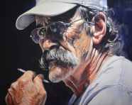 Conte fantasy drawing