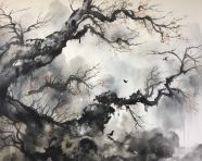 Chinese ink brush details