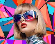 Vaporwave fashion model