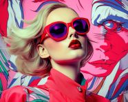 Vaporwave fashion woman