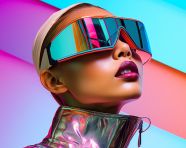 Vaporwave fashion girl