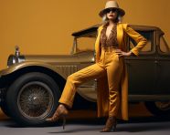 1920s woman in full body pose