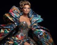 Full body fashionista in haute couture