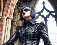 Goth model in full body shot