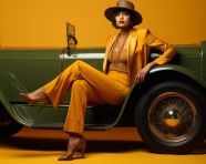 1920s fashion model in stunning outfit