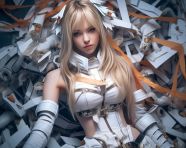 Cosplay fashion model posing