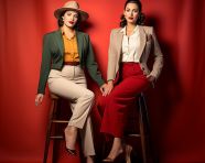 1940s fashion model in heels photo