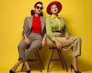 1940s fashion model full body photo