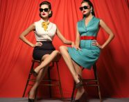 1950s fashion model in high heels