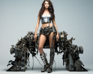 Metalhead fashion model on the runway