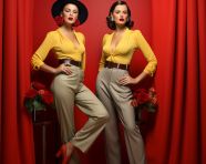 1930s fashion model full body photo