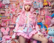 Fairy kei fashion model posing