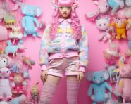 Full body fairy kei fashion model