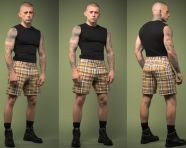 Skinhead fashion model posing