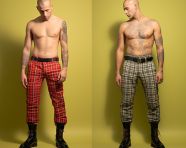 Full body skinhead portrait