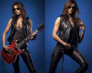 Rocker fashion model posing