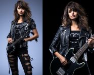 Full body rocker fashion model photo