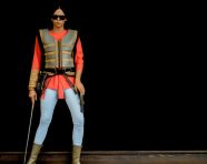 Punk fashion model with mohawk