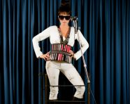 Full body punk fashion model