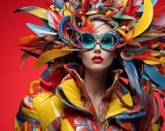 Full body avant garde fashion model