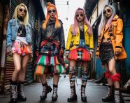 Full body harajuku fashion model