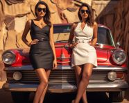 Vintage fashion model portrait