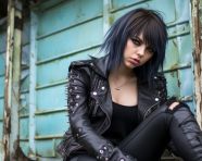 Emo fashion model full body